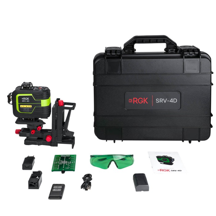 Лазерный уровень RGK SRV-4D с сервоприводом