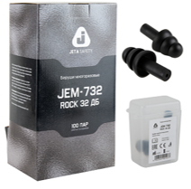 JEM-732 Беруши многоразовые из термопластичной резины Rock 32дБ в пластиковом боксе