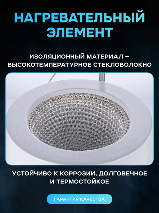 Колбонагреватель 250 мл, аналоговое управление, нагрев до 380°C, Лаборио HM-250