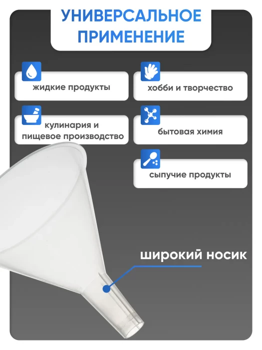 Воронка п/п 120 мм, короткий стебель, Лаборио
