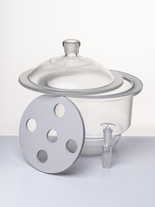 Эксикатор вакуумный с краном 1-210 мм, светлое стекло