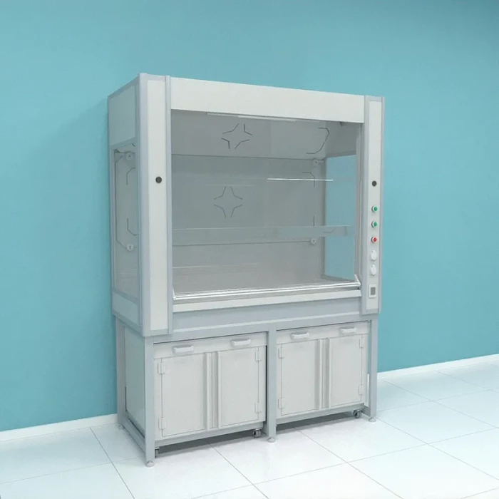 Вытяжной шкаф кислотостойкий с боковым остеклением ПП.ШВХ.164 МК