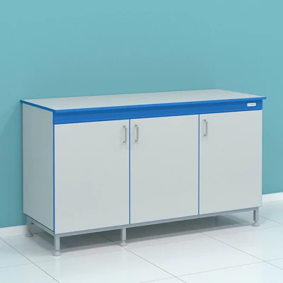 Стол сервисный на опорной тумбе с дверцами СТ.ССД.150.60.90 КГ