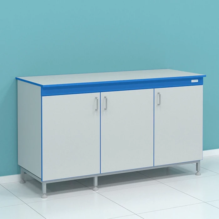 Стол сервисный на опорной тумбе с дверцами СТ.ССД.150.60.90 КГ