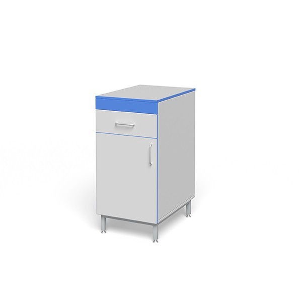 Тумба приставная с дверцей и ящиком СТ.ТК.42.60.90 HPL16