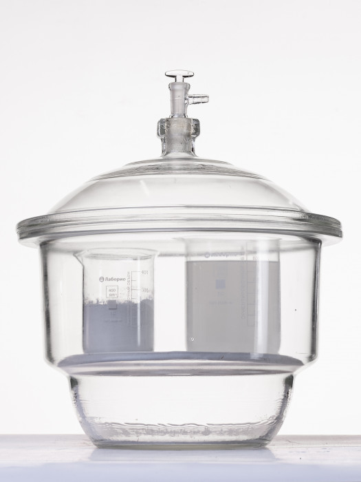 Эксикатор вакуумный с краном 1-300 мм, светлое стекло