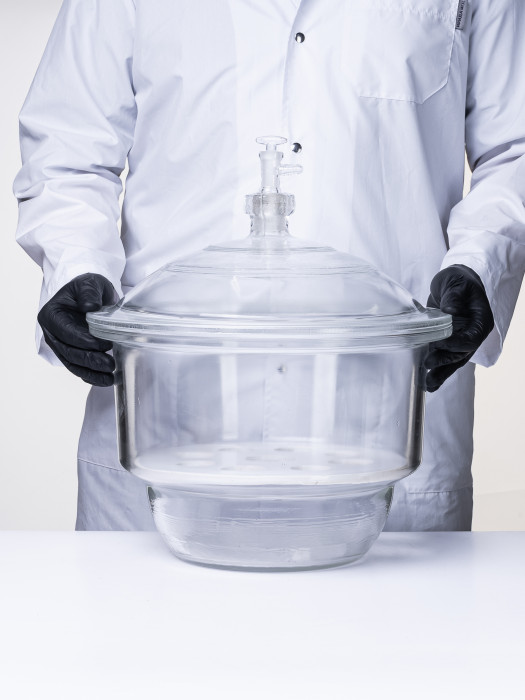 Эксикатор вакуумный с краном 1-300 мм, светлое стекло