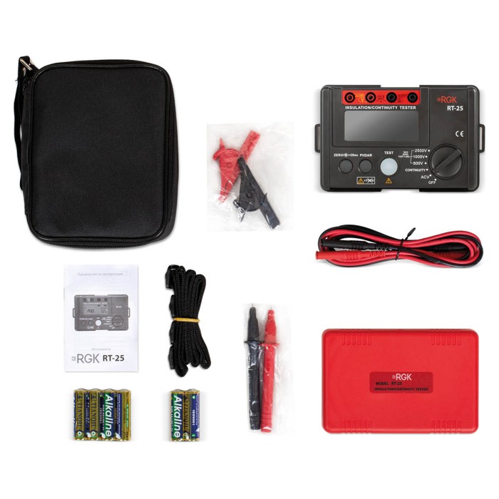 Цифровой мегаомметр RGK RT-25 с поверкой