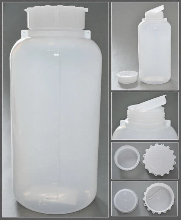 Бутылка градуированная 1000 мл, с широким горлом, с крышкой, п/э, Кartell