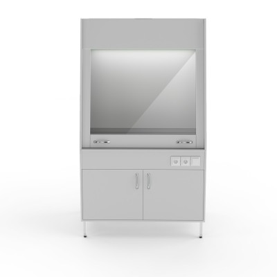 Вытяжной шкаф со столешницей из химстойкого пластика Теолаб НВ-1200 ШВ-СП-Б