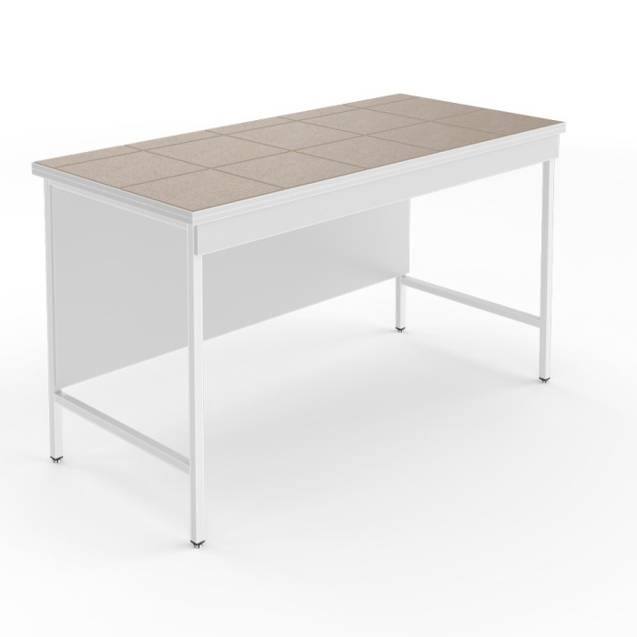 Высокий лабораторный стол со столешницей из керамогранитной плитки НВ-1500 ЛКв