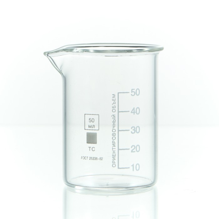 Набор лабораторных стаканов (тип Н, низкий с делениями и носиком, термостойкий) ТС 2000, 1000, 500, 250 мл, 5120