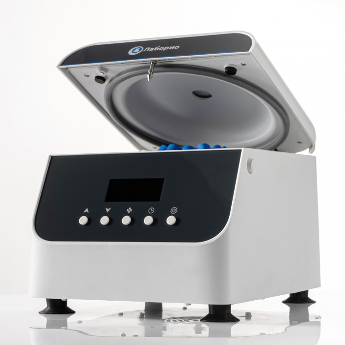 Центрифуга для пробирок 10 мл х 12 шт, 4000 об/мин, ускорение 2100 xg, мощность 200 W, цифровое управление, Лаборио LC-12Plus