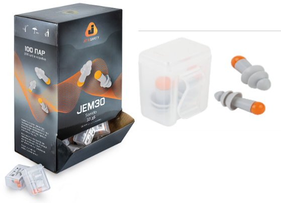 JEM30 Беруши противошумные многоразовые силиконовые Sonido 33 дБ в пластиковом боксе
