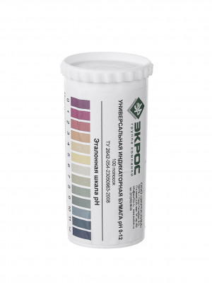 Бумага индикаторная универсальная рН 0-12, уп. 100 шт., ТУ 2642-054-23050963-2008