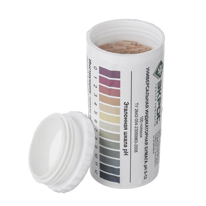 Бумага индикаторная универсальная рН 0-12, уп. 100 шт., Экрос