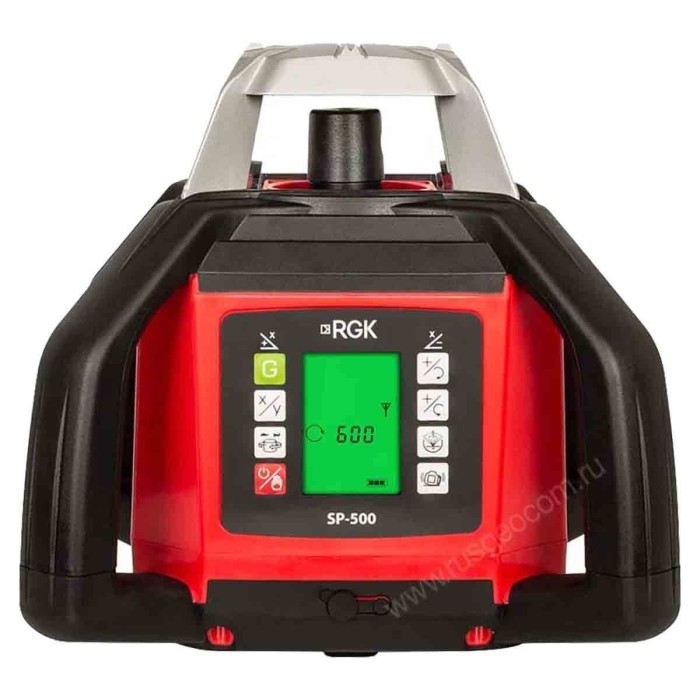 Комплект: ротационный нивелир RGK SP-500 с калибровкой + штатив RGK SH-170 рейка RGK LR-2