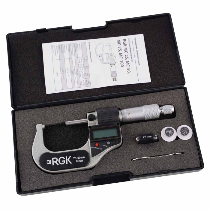 Электронный микрометр RGK MC-50 с поверкой