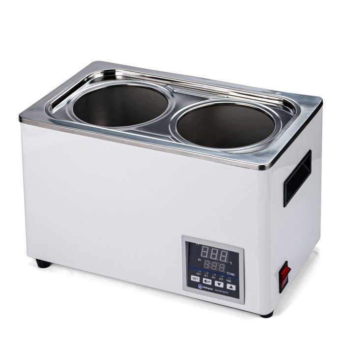 Баня водяная 2-х местная на 6 л, рабочая камера 300х150х140 мм, мощность 600 W, нагрев 100°C, датчик отсутствия воды, Лаборио WB100-2F