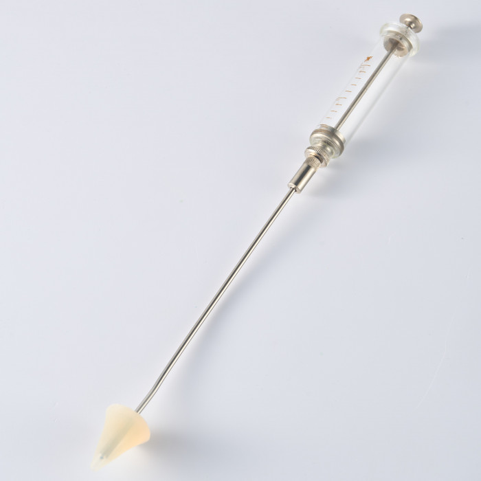 Шприц лабораторный стеклянный с насадкой для вливаний, 10 куб.см, ММИЗ