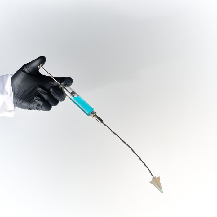 Шприц лабораторный стеклянный с насадкой для вливаний, 10 куб.см, ММИЗ