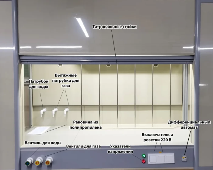Вытяжной шкаф лабораторный из полипропилена ПП.ШВ.183 КГ