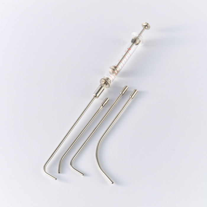 Шприц лабораторный стеклянный со сменными наконечниками 5 куб.см, ММИЗ