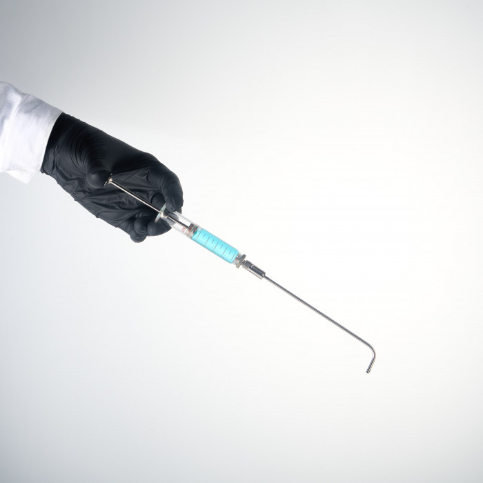 Шприц лабораторный стеклянный со сменными наконечниками 5 куб.см, ММИЗ