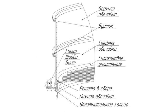 Сито контрольной точности С 50/70К диаметром 500мм, высотой 70мм