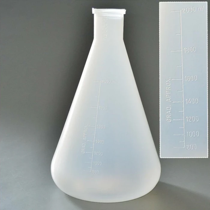 Колба коническая 2000 мл - 34/35 п/п, без пробки, с делениями, Kartell