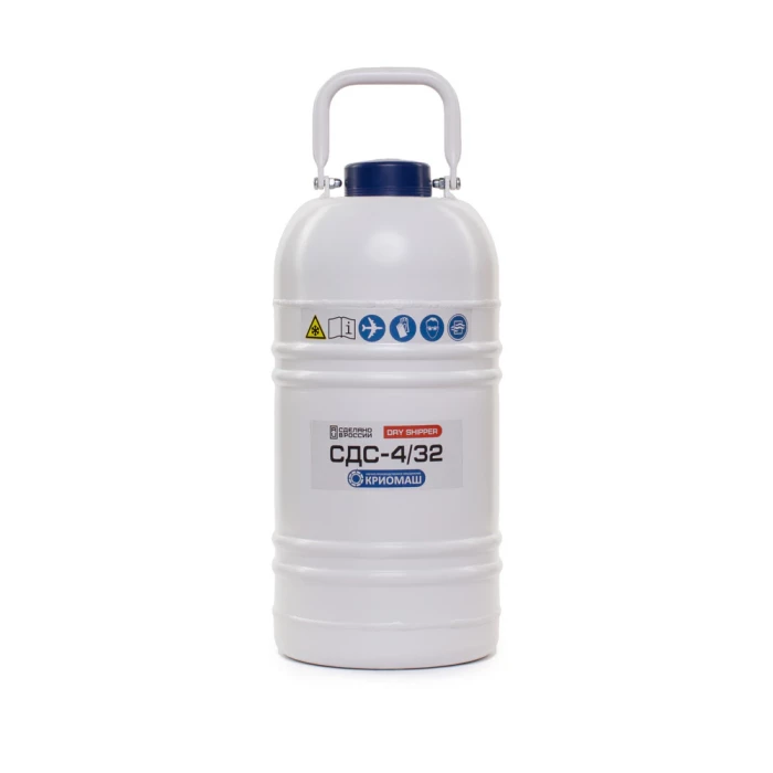 Сосуд Дьюара 4л СДС-4/32 DRYSHIPPER (в комплекте с чехлом), Криомаш