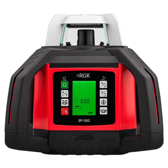 Комплект: ротационный нивелир RGK SP-502 с калибровкой + штатив RGK SH-170 рейка RGK LR-2