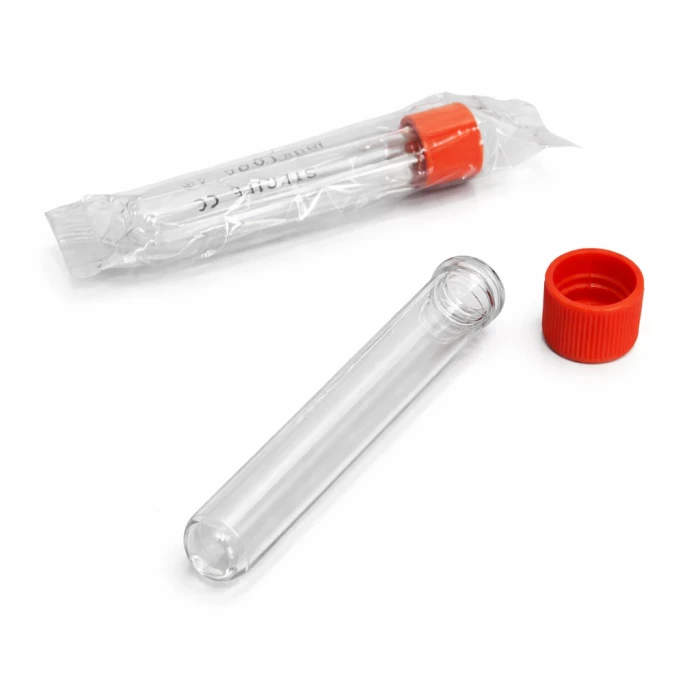 Пробирка цилиндрическая 10 мл, 16х100 мм, с винтовой крышкой, без делений, стерильная, п/с, и/у Aptaca