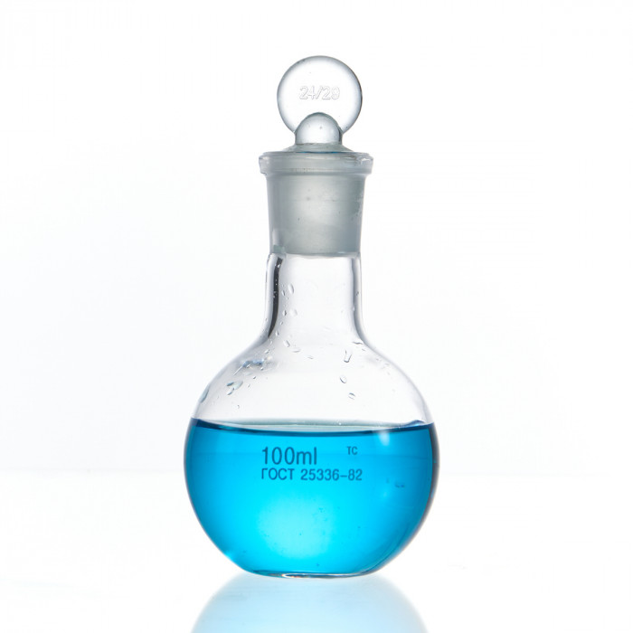 Колба плоскодонная 100 мл, П-1-100-29/32 ТС