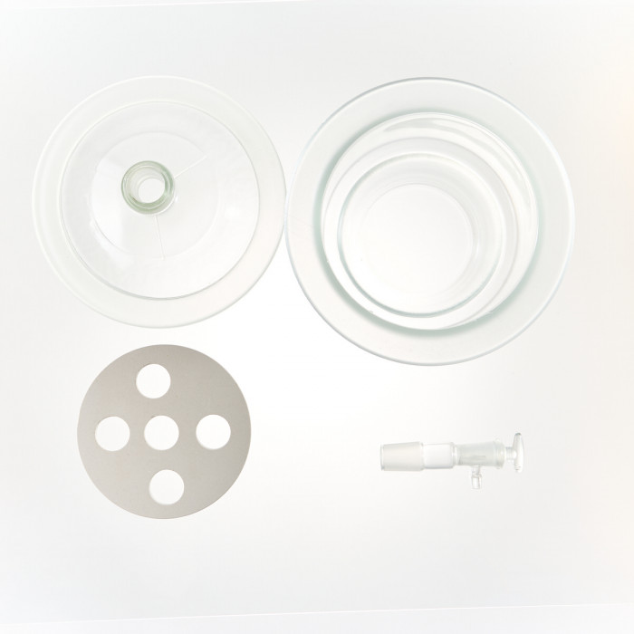 Эксикатор вакуумный с краном 1-400 мм, светлое стекло