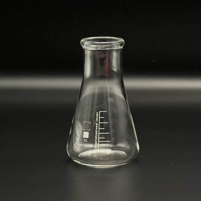 Колба коническая 10 мл (лабораторная: исполнение 2 - с цилиндрической горловиной, тип КН, термостойкая) КН-2-10-16 ТС