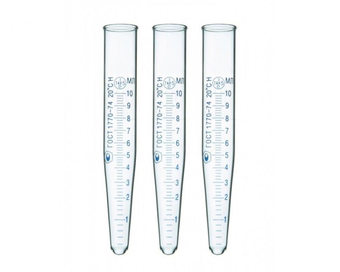 Пробирка лабораторная (коническая центрифужная градуированная) П-1-5-0,1 ТС