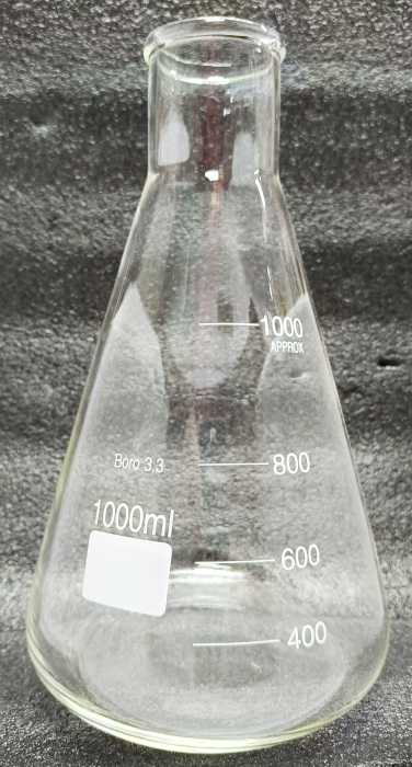 Колба коническая 1000 мл, стекло МКС-1000