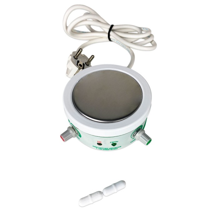 Магнитная мешалка с подогревом 1000мл, 200-2000 об/мин, до 100 градусов, ПЭ-6110 Экрос