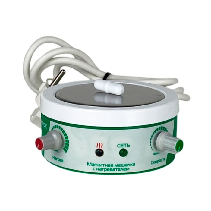 Магнитная мешалка с подогревом 1000мл, 200-2000 об/мин, до 100 градусов, ПЭ-6110 Экрос