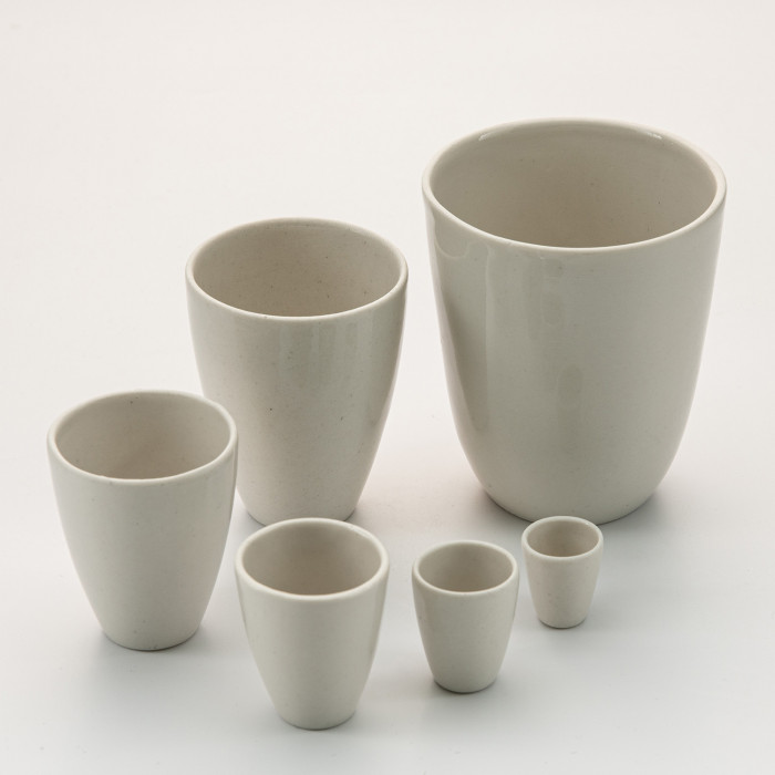 Тигель фарфоровый высокий №4, 35 мл (45 мм х 55 мм), ГОСТ 9147-80