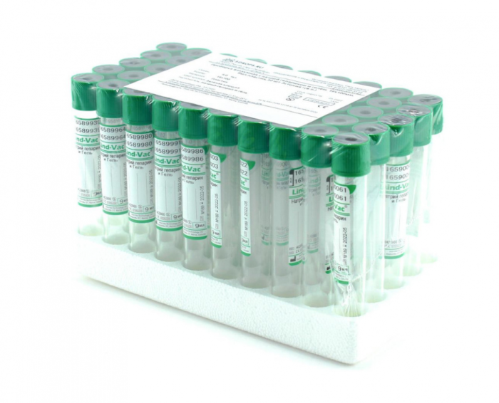 Вакуумные пробирки с гепарином натрия Improvacuter 2 мл 13×75 мм для плазмы