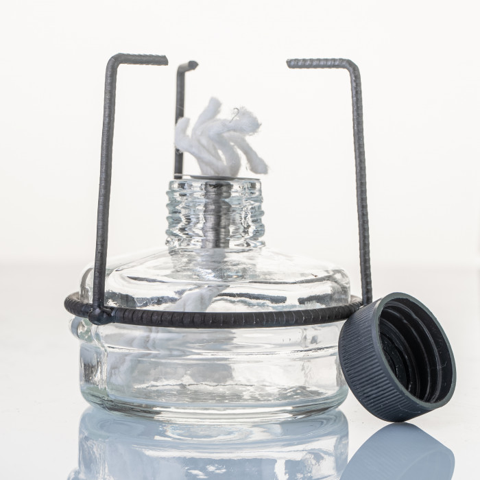 Спиртовка стеклянная с металлической оправой 100 мл, СЛ-2