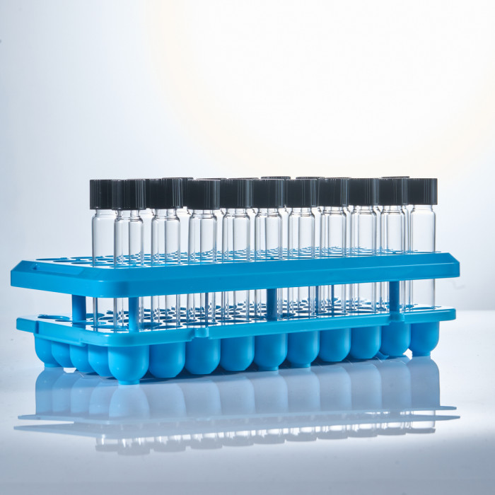 Штатив для пробирок диаметром от 10 до 18 мм, 50 гнезд, силиконовые фиксаторы, АБС-пластик, Greetmed