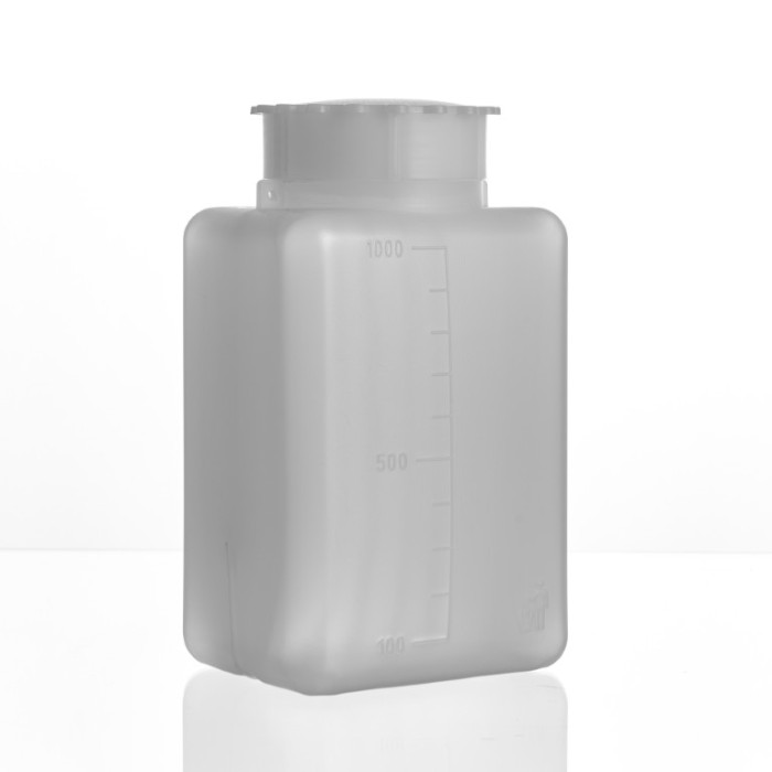 Емкость для общелабораторного применения (бутылка квадратная) 1000 мл.,с дел., ПЭВП,Aptaca