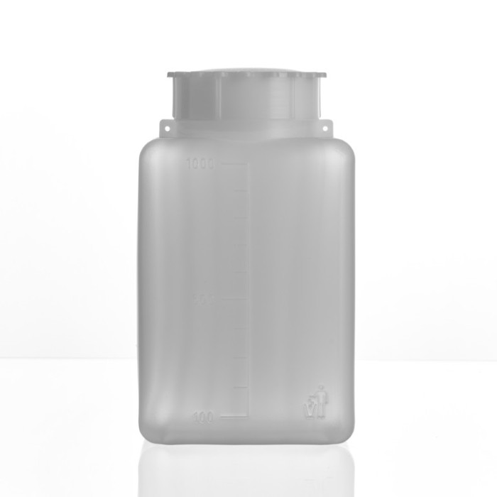 Емкость для общелабораторного применения (бутылка квадратная) 1000 мл.,с дел., ПЭВП,Aptaca