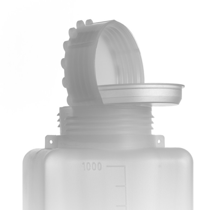 Емкость для общелабораторного применения (бутылка квадратная) 1000 мл.,с дел., ПЭВП,Aptaca