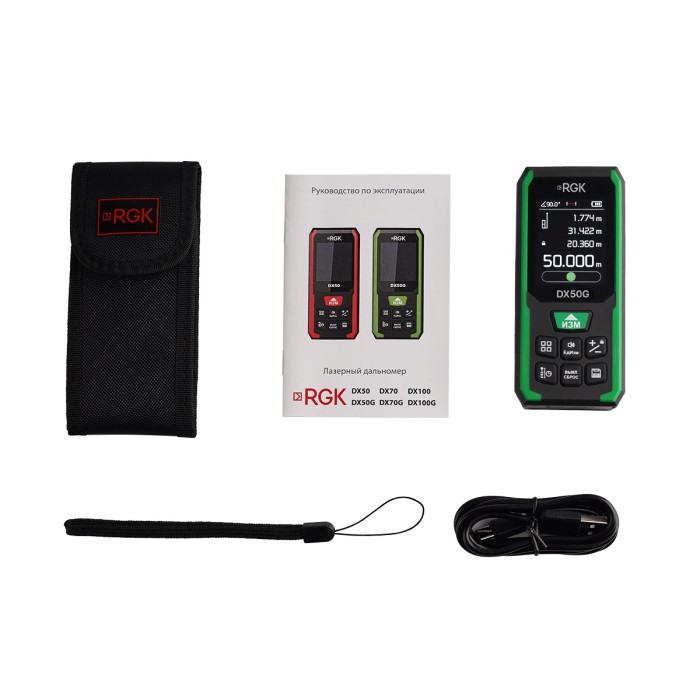 Лазерный дальномер RGK DX50G с поверкой