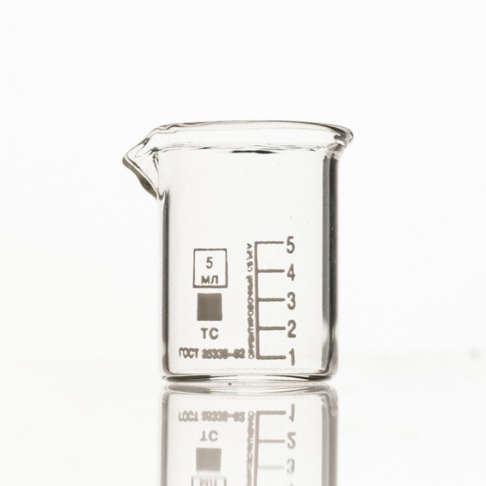 Стакан лабораторный низкий 5 мл, Н-1-5 ТС