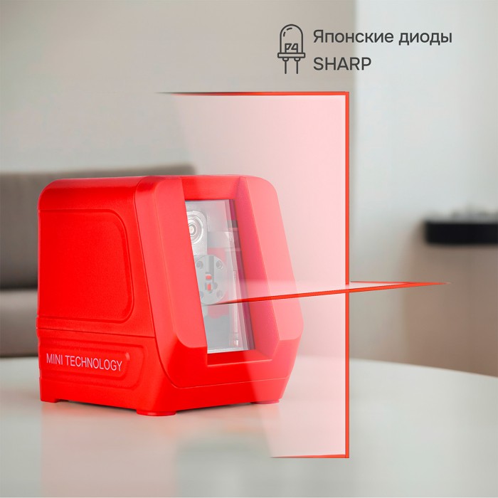 Лазерный уровень RGK ALPHA 201 с калибровкой с красным лучом